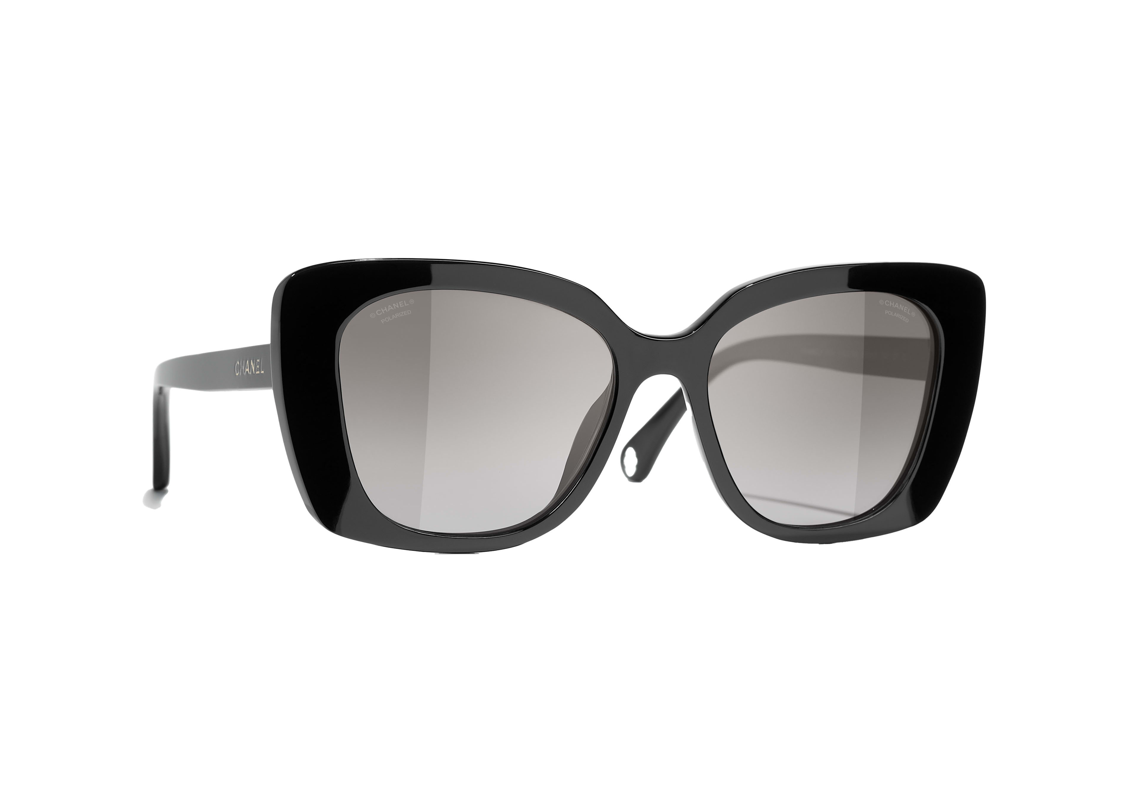 Chanel Rectangle Polarized Sunglasses in Black (5504 C622/M3) | StockX