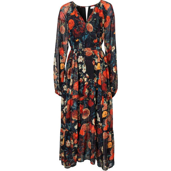 Ivy City Co | Imogen Dress in Moody Floral (Multicolor, Size X-Small) | Maisonette | Maisonette