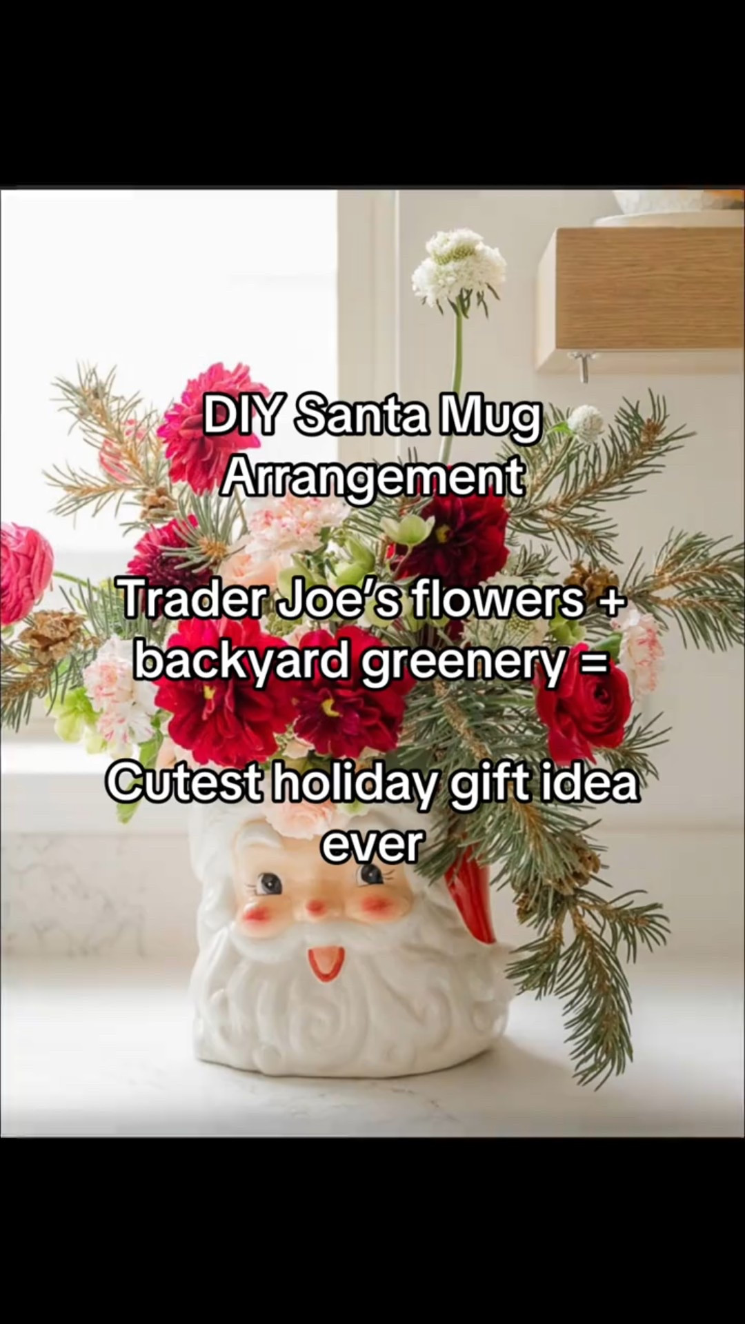This might be my new favorite holiday DIY. I filled a vintage Santa mug with a few Trader Joe’s stems and greenery from my yard, and it turned into the sweetest little arrangement. It’s such a cute gift idea for friends, teachers, or neighbors — simple, festive, and SO charming. Linking similar Santa mugs and floral picks so you can create your own!

#LTKHome #LTKGiftGuide #LTKHoliday