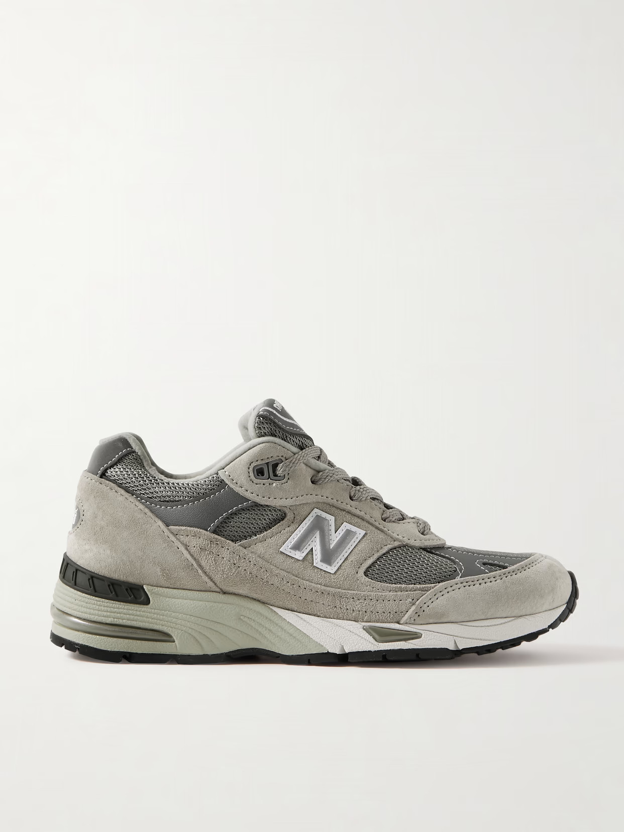 New Balance - Miuk 991 Suede And Mesh Sneakers - Gray | NET-A-PORTER (US)