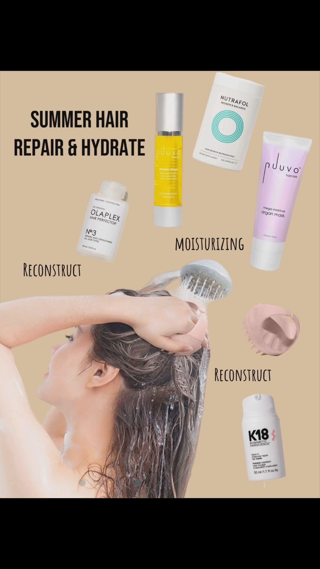🌞Summer is the harshest season for your hair—sun, salt, and heat can do a number on it! As a hairstylist, I always recommend a balance of reconstructive and moisture-rich products to keep your hair strong, shiny, and healthy. Here are my top picks I use behind the chair and at home to repair, protect, and hydrate all summer long. #nuuvohaircare #ltkhair #k18 #olaplex 

#LTKSummerEdit #LTKSwim #LTKBeauty