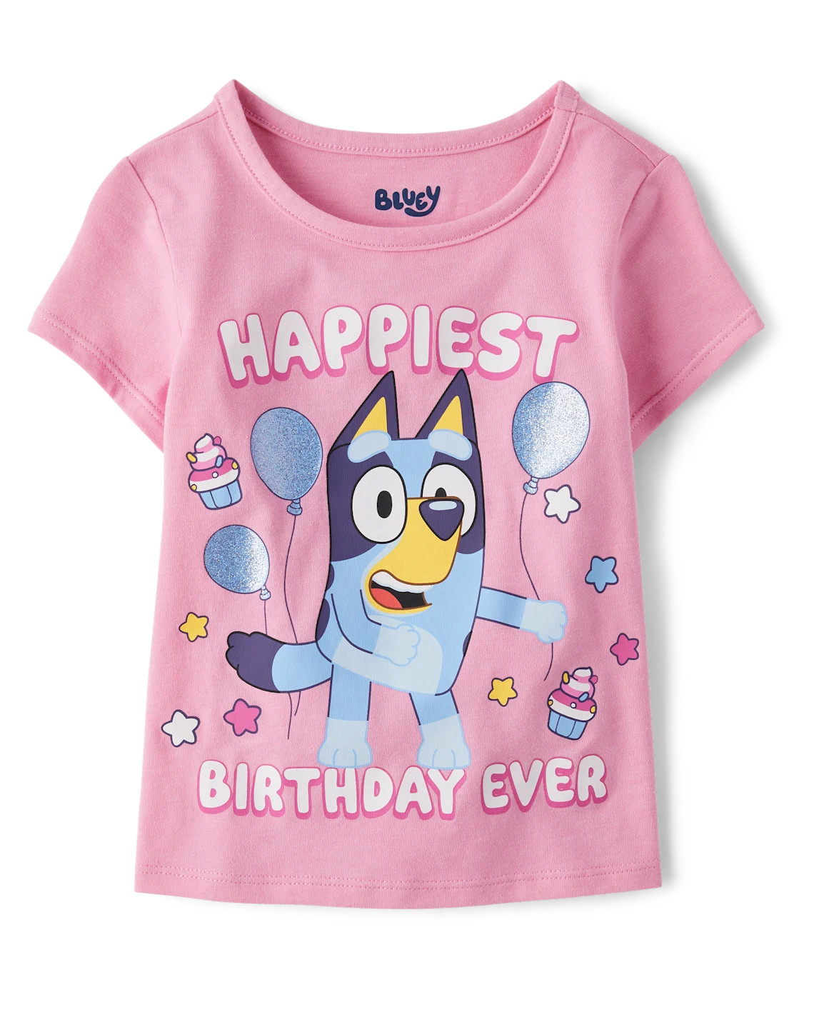 Baby And Toddler Girls Bluey\u2122 Birthday Graphic Tee - pink | The Children's Place