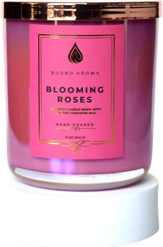 BUONO AROMA Blooming Roses Candle-Floral Scent-Roses Candle | Amazon (US)