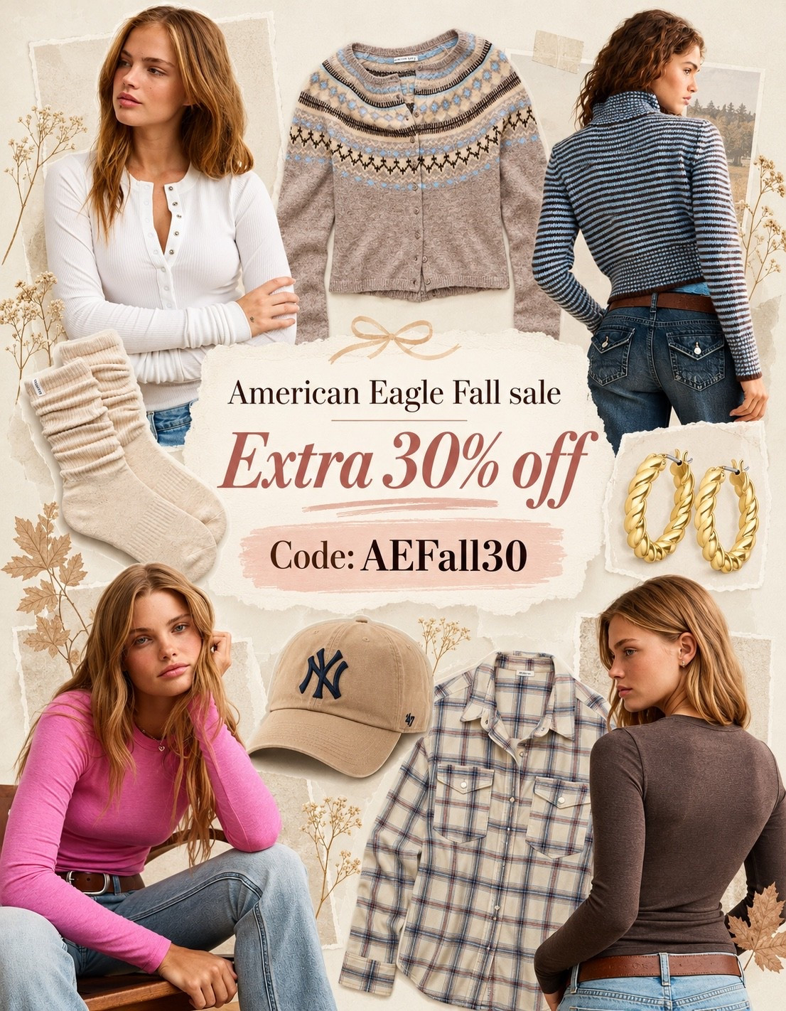 American Eagle Aerie Fall Sale - Extra 30% off - Best Henley, Fair isle fall cardigan, long sleeve tee, plaid flannel shirt, striped cardigan, comfy socks, NY Yankees Hat - Over 40 style - Over 50 style - fashion haul from American Eagle Aerie #over50style #dailystylefinds

#LTKOver40 #LTKSaleAlert #LTKTall