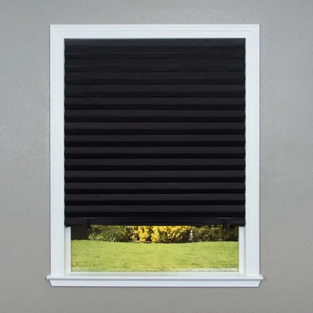 Original Blackout Pleated Paper Shade Black, 6 Pack | Walmart (US)