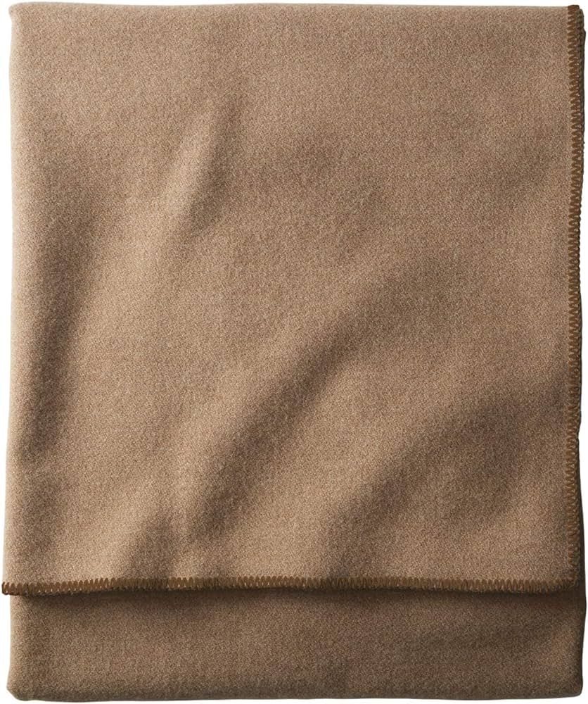 Pendleton, Eco-Wise Washable Wool Blanket, Camel Heather, Queen | Amazon (US)