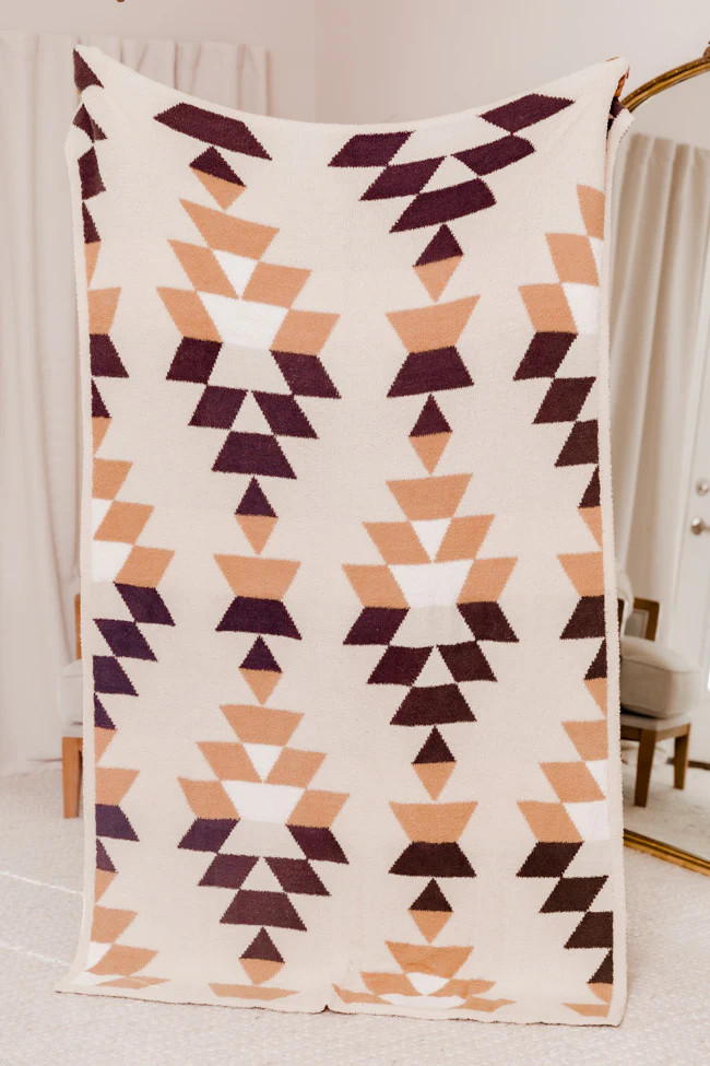 Make Me Believe Southwestern Brown And Black Blanket DOORBUSTER | Pink Lily
