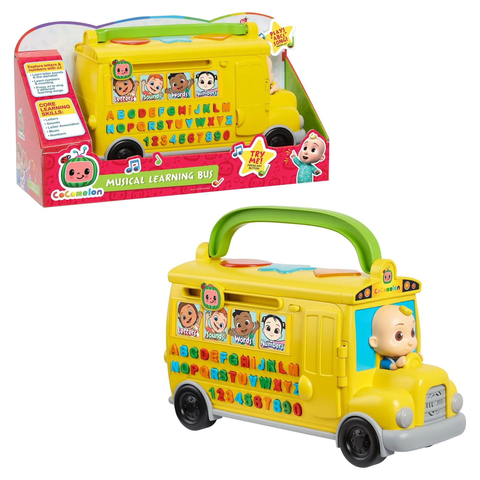 CoComelon Musical Learning Bus, Number and Letter Recognition, Phonetics, Yellow School Bus Toy P... | Walmart (US)