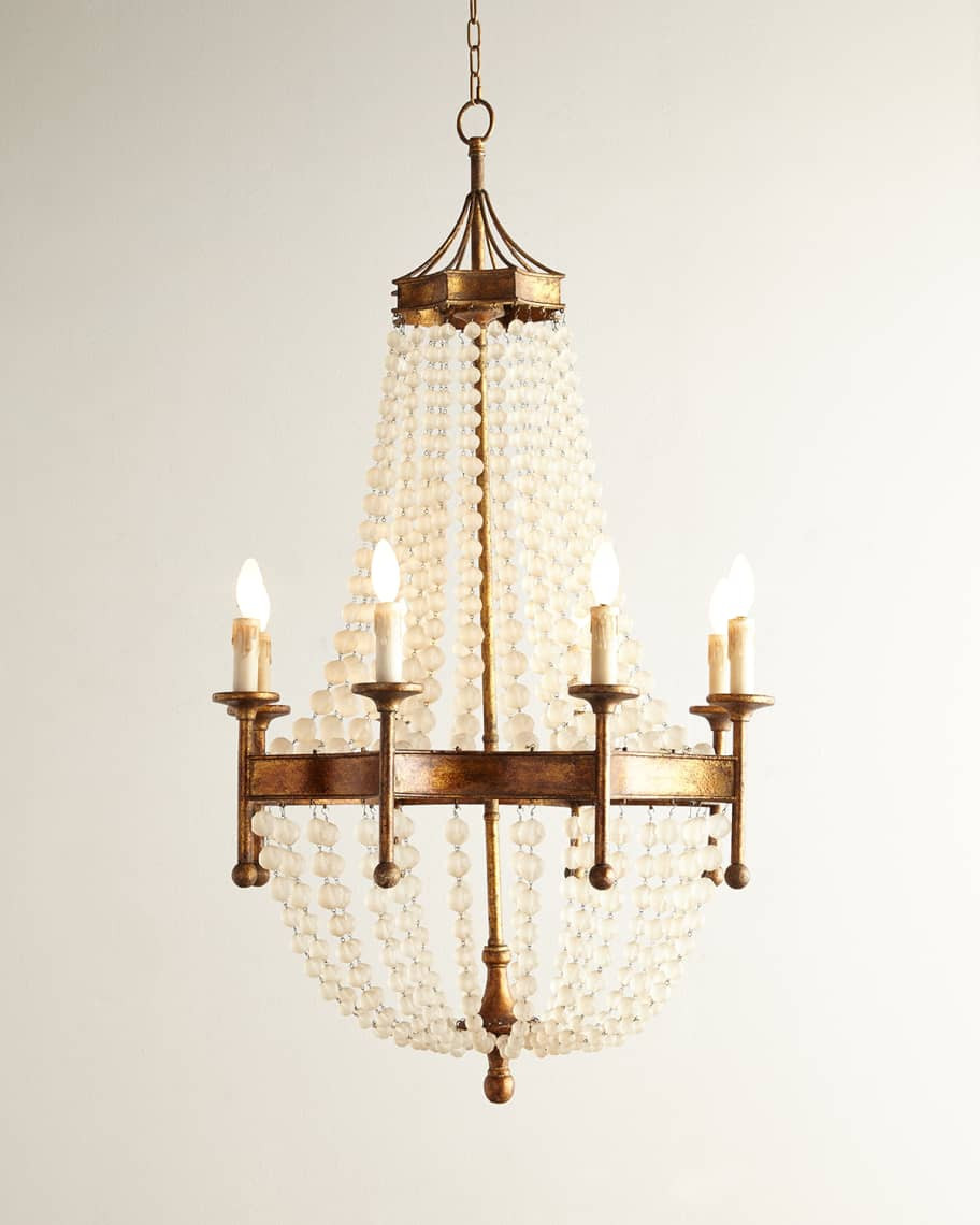 Regina Andrew Frosted Crystal-Bead 8-Light Chandelier | Neiman Marcus