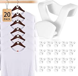 HOUSE DAY Space Saving Hanger Hooks 20 Pack, White Clothes Hanger Connector Hooks, Heavy Duty Han... | Amazon (US)
