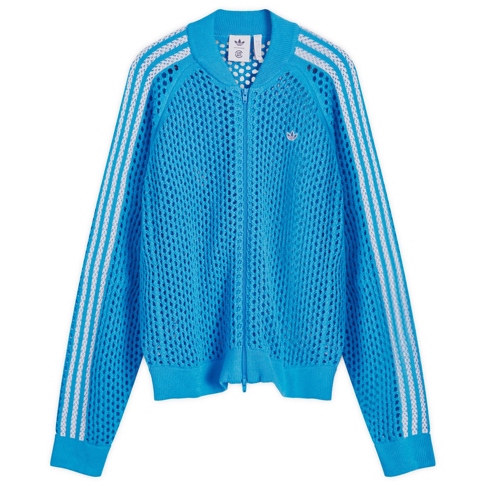 Adidas CLOT Crochet By EC Superstar Track Top in Bright Blue, Size Medium | END. Clothing