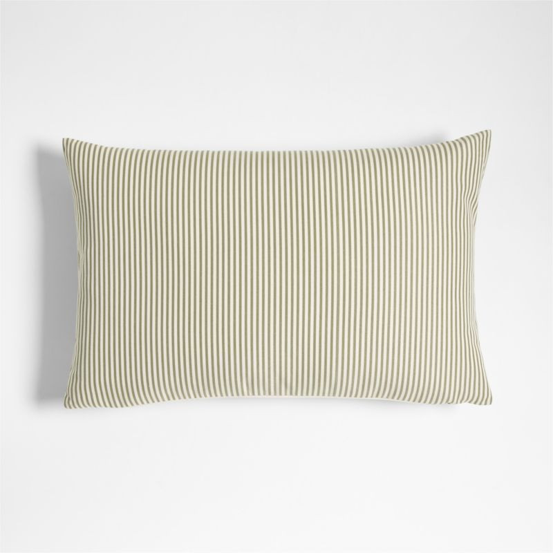 Harman 24"x16" Cream Stripe Outdoor Throw Pillow by Jake Arnold | Crate & Barrel | Crate & Barrel
