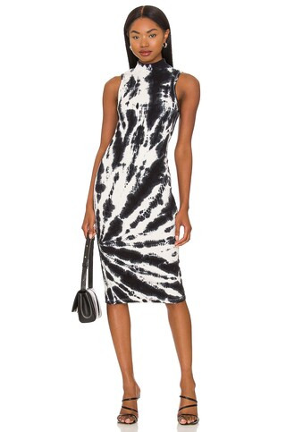 Lovers and Friends Darlene Midi Dress in White Tie Dye from Revolve.com | Revolve Clothing (Global)