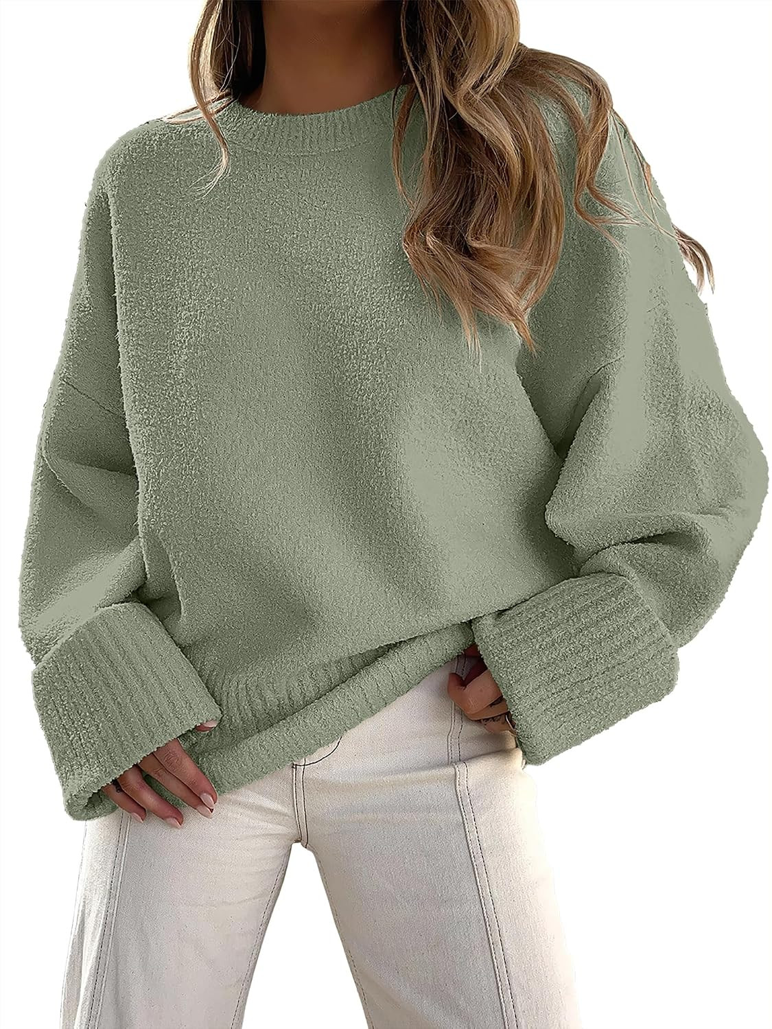 ANRABESS Women Oversized Cozy Knit Sweaters 2026 Fall Fashion Outfits | Amazon (US)