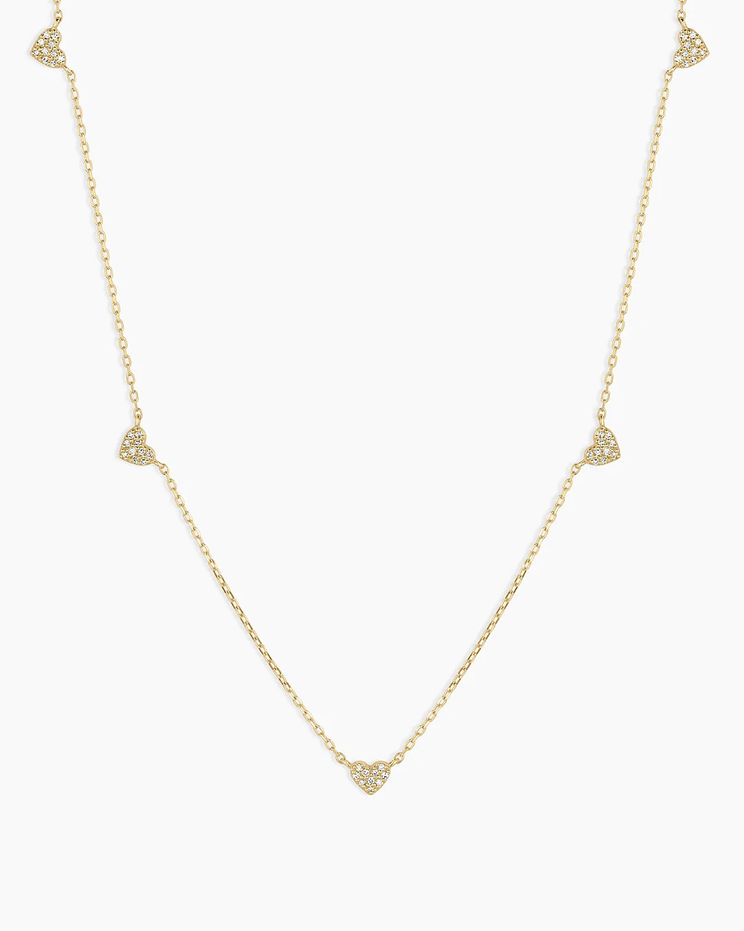 Diamond Pavé 5 Heart Necklace | gorjana
