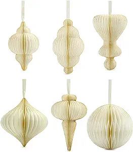 Amazon.com: AuldHome Paper Honeycomb Party Decorations (Set of 6, Cream and Gold); Large 4-Inch R... | Amazon (US)
