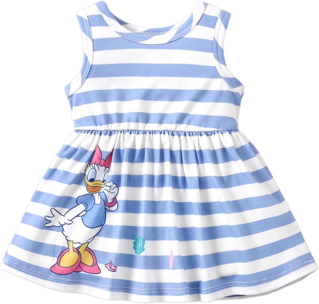 Disney Princess Frozen Elsa Minnie Mouse Girls Dress Sleeveless Casual Summer Outfit School Holid... | Amazon (US)