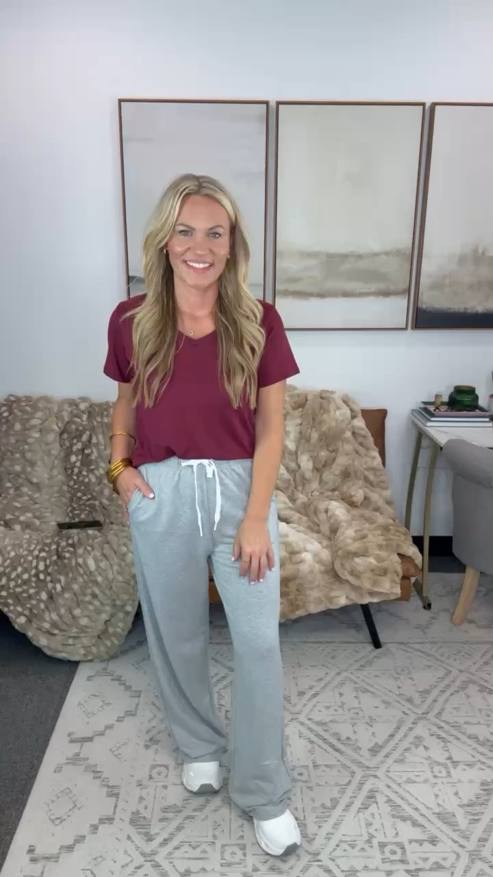 I changed into these joggers after a long workday thinking I’d wear them around the house, but I ended up keeping them on to run errands too. The fabric is lightweight and buttery soft, the drawstring waist lets you adjust the fit, and they have that relaxed drape that looks just as good with sneakers as they do with slides.

Gray lounge joggers, casual everyday outfit, drawstring sweatpants, comfortable loungewear, travel outfit, soft joggers, fall basics, casual style, everyday essentials, athleisure outfit, AudrieDollins

#LTKootd #LTKTravel #LTKSeasonal