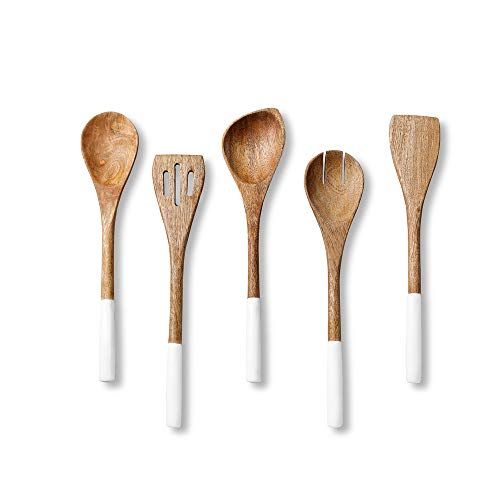 Wooden Spoons for Cooking Set for Kitchen, Non Stick Cookware Tools or Utensils Includes Wooden Spoo | Amazon (US)