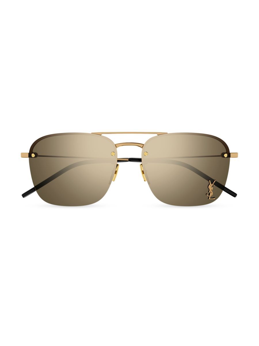 Monogram Pin Metal 59MM Navigator Sunglasses | Saks Fifth Avenue