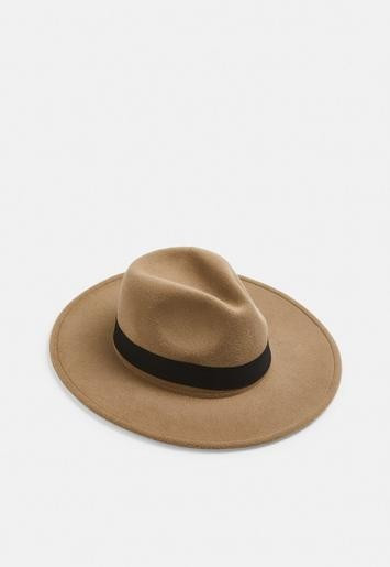 Missguided - Camel Ribbon Fedora Hat | Missguided (UK & IE)