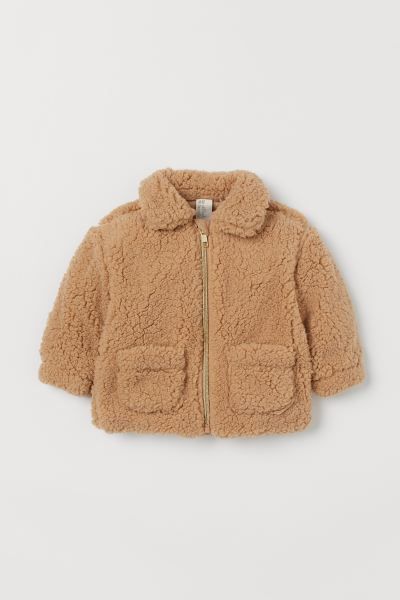 Collared Faux Shearling Jacket | H&M (US + CA)