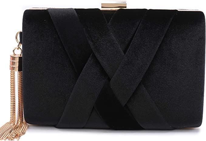 CARIEDO Women's Evening Clutch Bag Stain Fabric Brid al Purse for Wedding Prom Night out Party | Amazon (US)