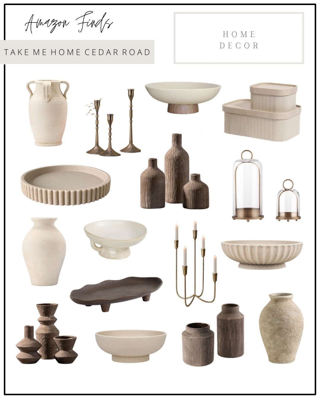 amazon home decor finds 
Organic modern home decor
Neutral home decor

Vase, decorative bowl, decorative boxes, candle holder, tray, home decor, shelf decor, table decor 

#LTKHome #LTKSaleAlert #LTKFindsUnder50