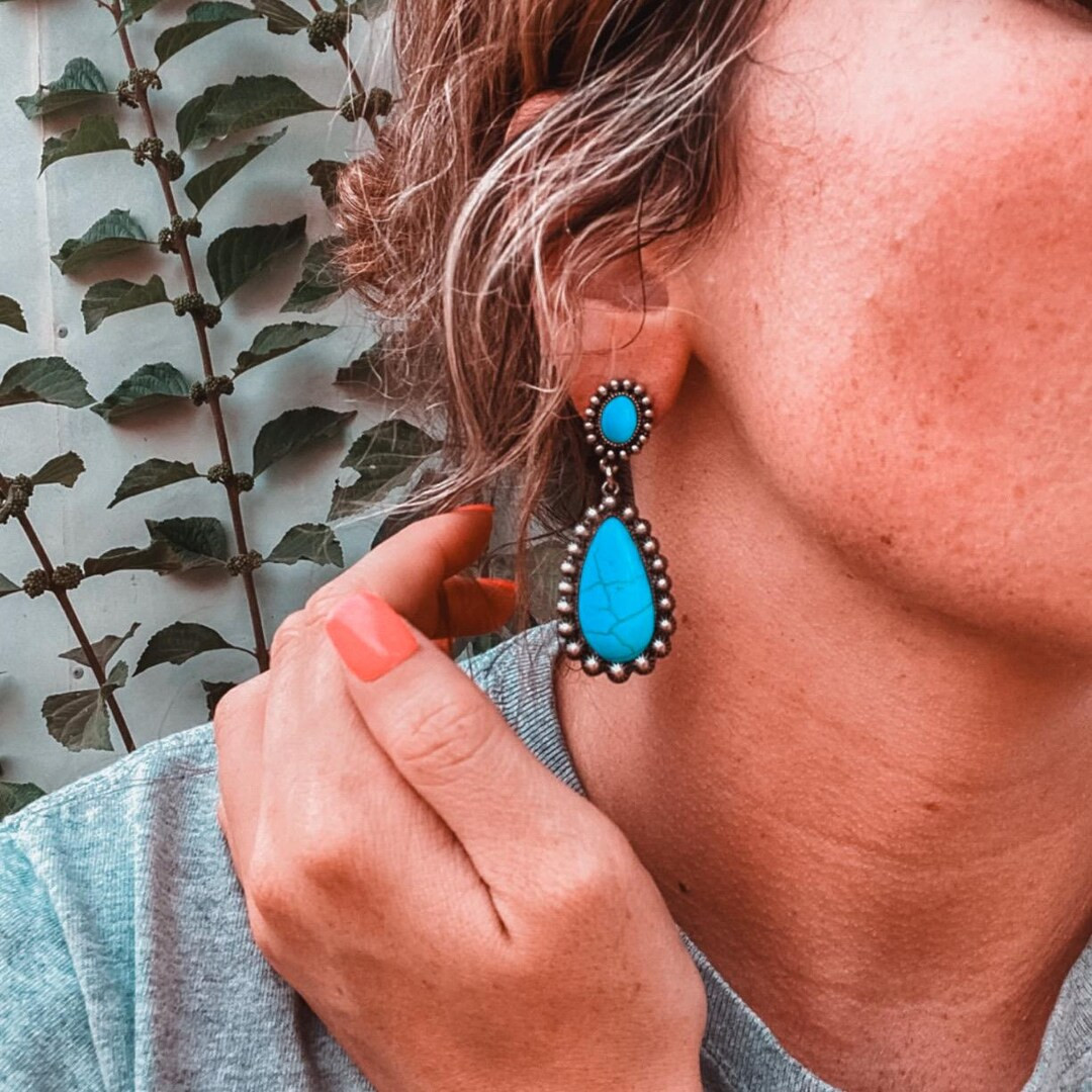 Western Turquoise Earrings - Etsy | Etsy (US)