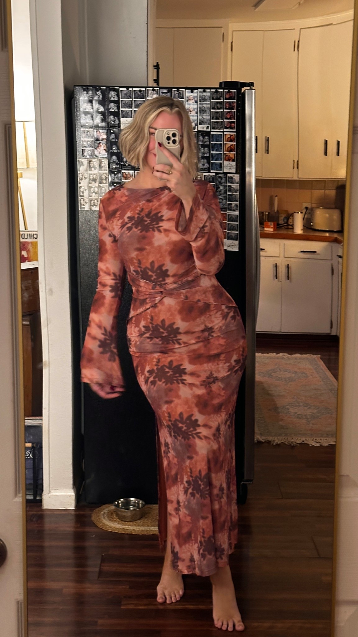 Even more gorgeous in person! Feels so luxe and is so affordable! Wearing an L. Super stretchy mesh