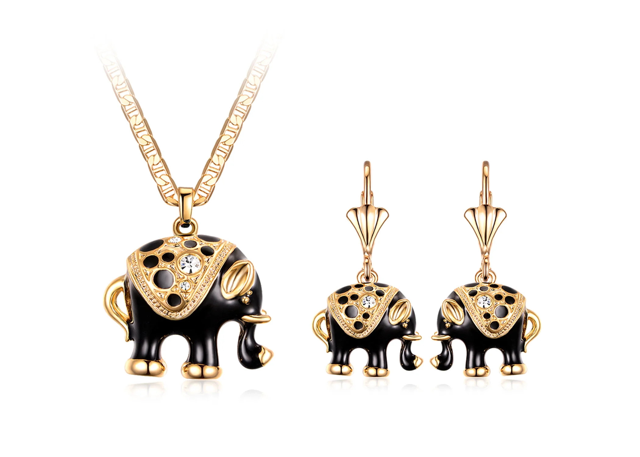 18K Gold Plated Lucky Elephant Set | Walmart (US)