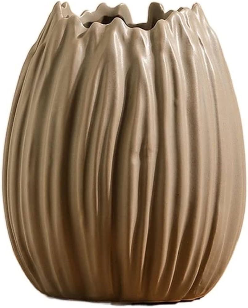 Vase Walnut-Shaped Ceramic Vases Flower Arrangements in The Living Room Tea Room Home Decorations... | Amazon (US)