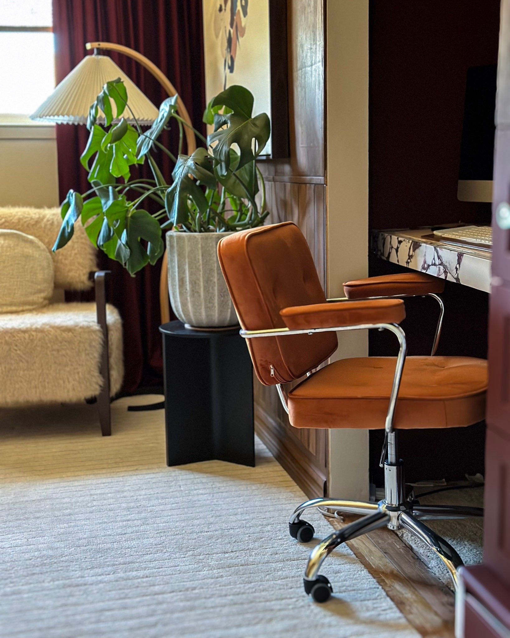 Trying to convince myself that answering emails counts as self-care when I get to sit here. Shop my #mcm inspired office here: 

#LTKHome #LTKSaleAlert