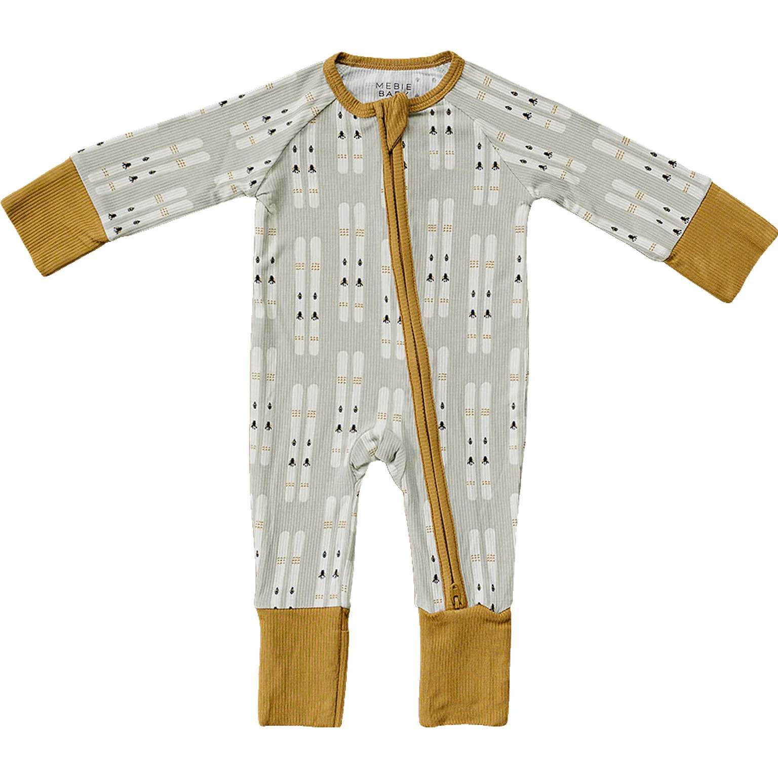 Ski Bamboo Zipper for Babies | Double Zipper, Sizes Newborn to 18M | Mebie Baby