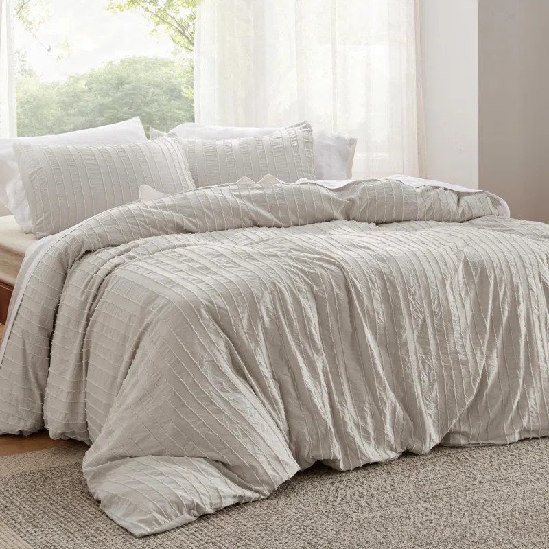 Bedsure Shabby Elegance Striped Tufted Duvet Cover | Wayfair North America