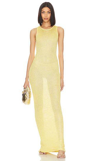 Natalia Maxi Dress in Chartreuse Sequin | Revolve Clothing (Global)