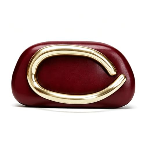PU Leather Evening Handbags for Women Hand-held Clutch Purse with Chain Vintage Metal Decoration Crossbody Bag | Amazon (US)