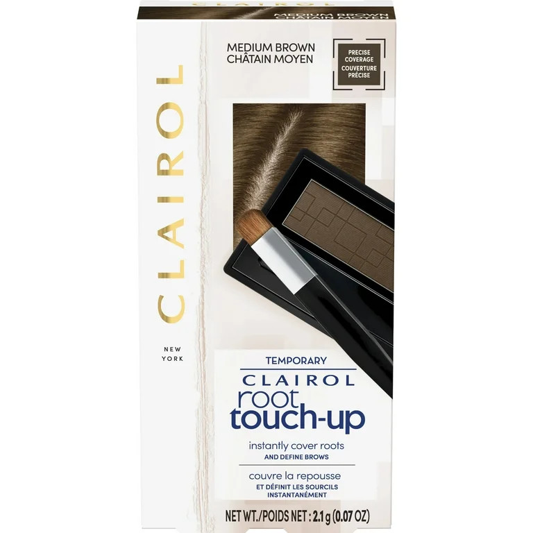 Clairol Root Touch-Up Temporary Hair Dye Powder, Hair Color, Medium Brown, 40-60 Applications - W... | Walmart (US)