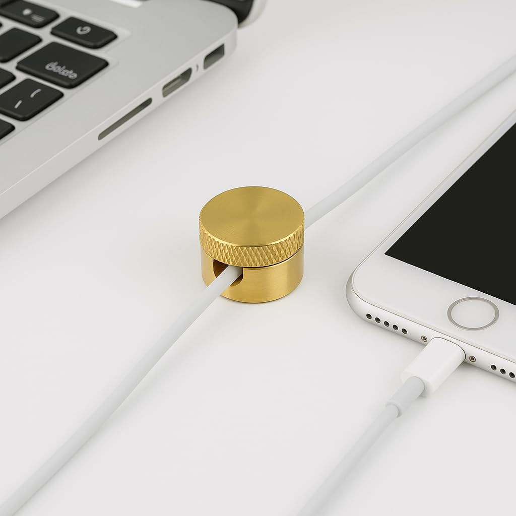 Gold Cord Organizer (2-Pack): Premium Aluminum Cable Organizer - Luxury Gold Cable Clips, Strong ... | Amazon (US)