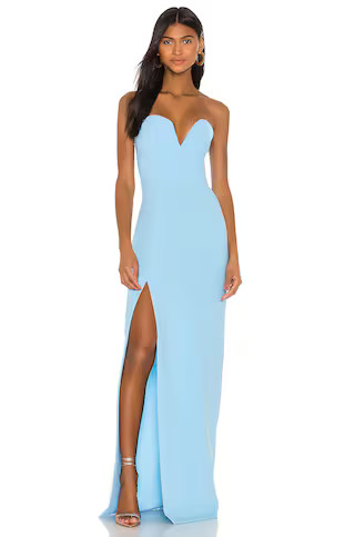 Amanda Uprichard Cherri Gown in Pacific from Revolve.com | Revolve Clothing (Global)