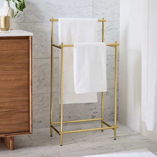 Modern Overhang Freestanding Towel Rack | West Elm (US)