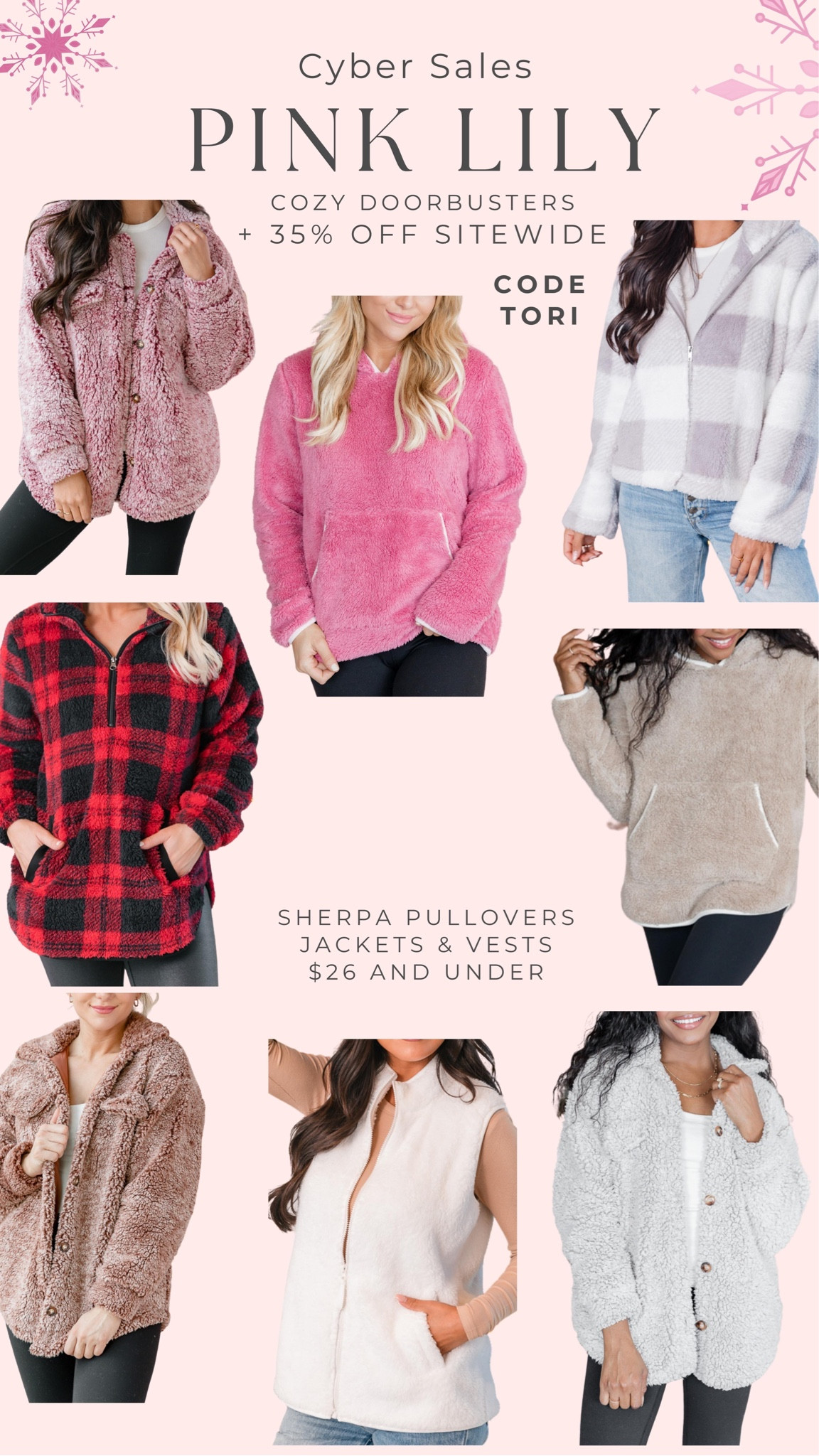 DOORBUSTER DEAL !!!   Be sure to use my code TORI for 35% off sitewide. You also get a gift with purchase for the next 48 hours. #PinkLily #CyberDeal #Doorbuster #ltk

#LTKfindsunder50 #LTKCyberWeek #LTKsalealert