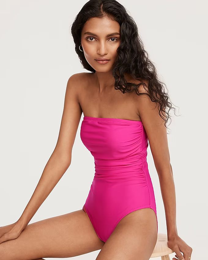 Ruched bandeau one-piece | J.Crew US