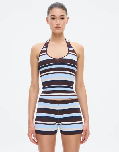 Stripe Knit Halter Top in Soft Aria Stripe | Glassons AU | Glassons (Australia)