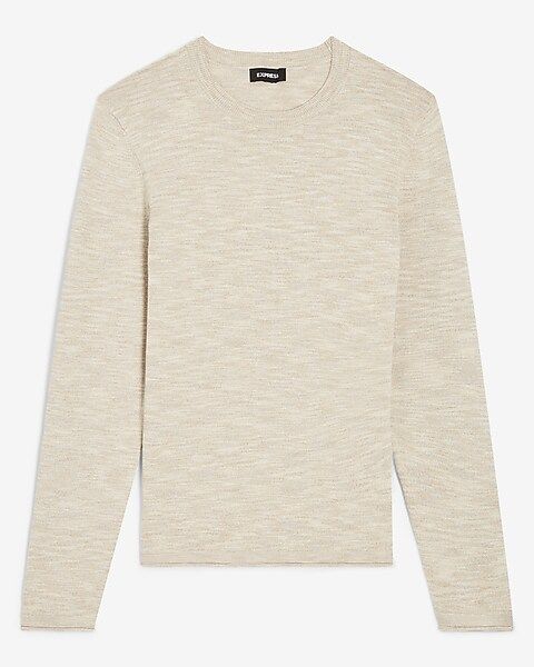 Linen Blend Crew Neck Sweater | Express