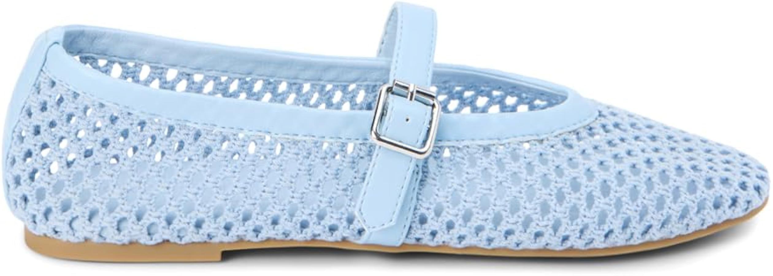 Coconuts by Matisse Womens Nolita Mary Jane Mesh Ballet Flats Casual - Blue | Amazon (US)