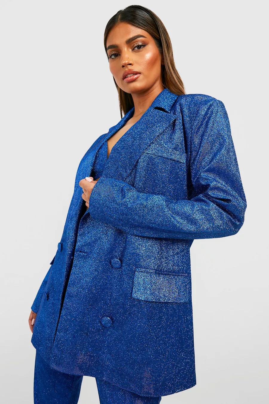 Glitter Oversized Tailored Blazer | Boohoo.com (US & CA)