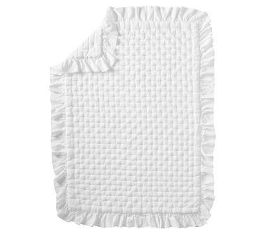 Ruffle European Linen Baby Quilt | Pottery Barn Kids