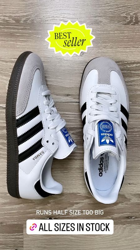 Restock alert! 🚨 These Adidas Samba are back in stock in all sizes, run! Priced at regular price. Will sell out quick so grab it while you can. Runs half size too big. 

Trendy sneakers, Adidas Samba, neutral sneakers, white and black sneakers, under $100, best seller, The Stylizt




#LTKstyletip #LTKfindsunder100 #LTKshoecrush