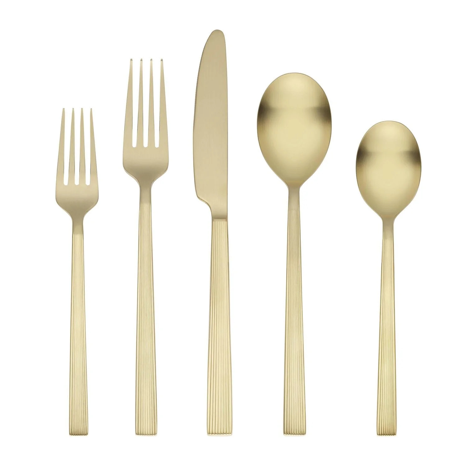 BHG RIVER GOLD SATIN 20PC FLATWARE SET, 20 Pc Flatware Set | Walmart (CA)